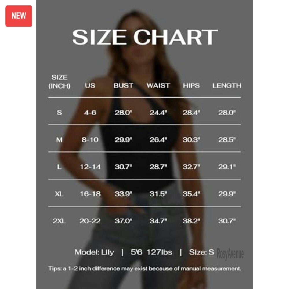 One Shoulder Plunge V Backless Bodysuit Tank Top Slimming Double Lined - Picture 7 of 8